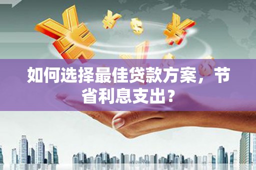 阿城如何选择最佳贷款方案，节省利息支出？
