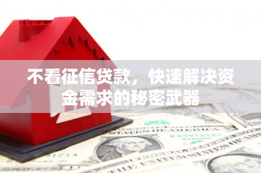 阿城不看征信贷款，快速解决资金需求的秘密武器