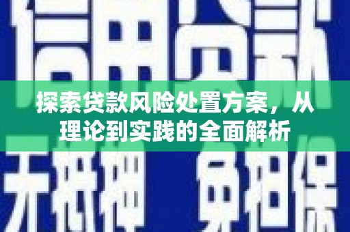阿城探索贷款风险处置方案，从理论到实践的全面解析