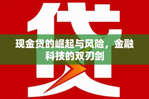 阿城现金贷的崛起与风险，金融科技的双刃剑