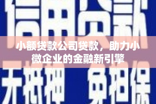 阿城小额贷款公司贷款，助力小微企业的金融新引擎