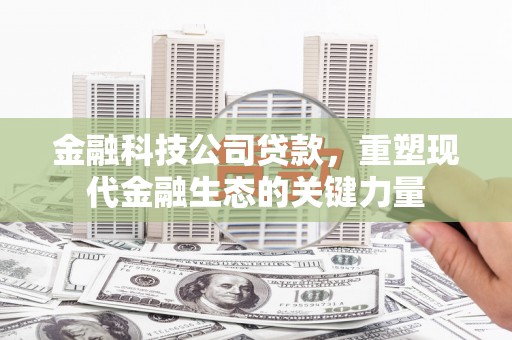 阿城金融科技公司贷款，重塑现代金融生态的关键力量
