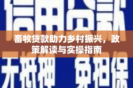 阿城畜牧贷款助力乡村振兴，政策解读与实操指南