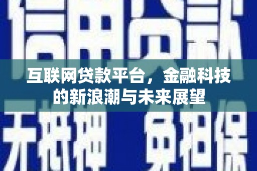 阿城互联网贷款平台，金融科技的新浪潮与未来展望